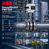100% Original ABB SensyMaster FMT200 Thermal Mass Flowmeter Modbus RS485 Pengukur Aliran Gas FMT230 FMT250 OEM Pengukuran Proses