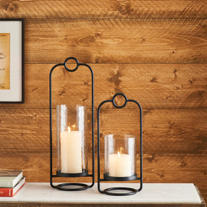 Candelabro negro Centros de mesa negros Último candelabro alto de bronce Candelabro dorado para portavelas x-mas Negro - Product Image 2