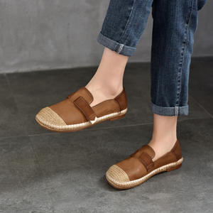 Chaussures plates en cuir pour femmes, style Oxford et mocassins, confortables et classiques, pour le bureau, les occasions décontractées, les fêtes et la marche, en cuir véritable souple - Product Image 1