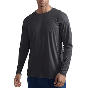 Nouveau T-shirt de compression à manches longues pour homme, uni, de haute qualité, pour la salle de sport, le fitness, la course à pied, anti-UV, écologique - Product Image 1