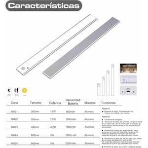 Éclairage LED magnétique pour armoire, 30 cm, avec détecteur de mouvement, éclairage pour placard - Product Image 1