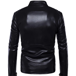 2026 New Autumn Winter Men's High-Quality Leather <b>Jacket</b> Slim Fit Bomber Style Motorbike <b>Jacket</b> for Man - Product Image 6