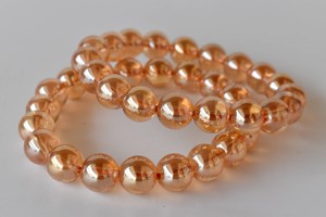 Natural Orange Color Aura Quartz Citrine 8mm <b>Bracelet</b> Semi Precious <b>Healing</b> Gemstone Meditation Jewelry Fashion At Wholesale - Product Image 1