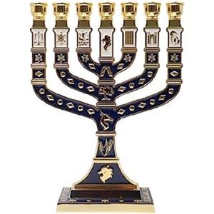 เชิงเทียนโลหะอลูมิเนียม Hanukkah ที่วางเทียนทำด้วยมือเสาโคมโคมโคมโคมที่วางเทียนออกแบบใหม่สำหรับตกแต่ง - Product Image 1