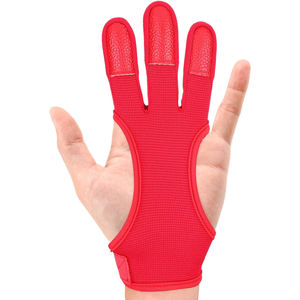 Guantes de Cuero de Vaca de 3 Dedos para Tirar de Arco y Flecha, Equipo Duradero y Cómodo, Guantes de Protección para Dedos de Tiro con Arco - Product Image 2