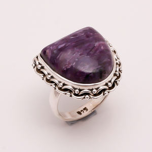 Vente en gros de bagues en pierres précieuses de rhodochrosite naturelle en argent sterling 925 bijoux fins du fabricant et fournisseur - Product Image 4