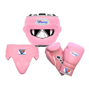 Ensemble de sparring MMA et de boxe en cuir de vache véritable de couleur personnalisée pour l'entraînement en plein air, équipement de marque Winning - Product Image 2