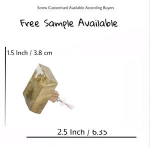 Boutons d'armoire de porte de tiroir en métal en bois de résine transparente carrée solide et poignée de traction pour armoire de cuisine et chambre à coucher/salle de bain - Product Image 3