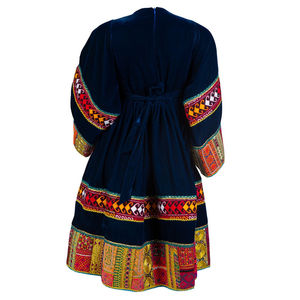 Banjara Tribal Ethnic Afghani Dress Best Quality Contrast Color <b>Ankle</b> Length Long Sleeve Vintage Casual Modern Customizable - Product Image 6