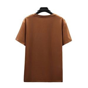 T-shirt Homme Marron Col Rond Manches Courtes Décontracté Basique Coupe Classique Confortable Été Quotidien Personnalisé Vente en Gros - Product Image 2