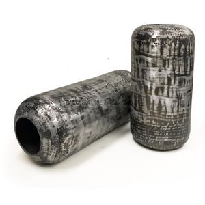 Ensemble de vases en métal de haute qualité de couleur bleu vif avec une forme de seau élégante et une finition lisse pour une décoration de maison élégante - Product Image 3