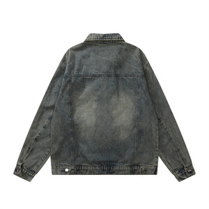 Tissus en denim vintage punk personnalisés, veste en denim personnalisée, veste pour hommes, vestes pour hommes - Product Image 2