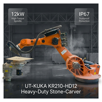 Machine de fraisage de pierre robotisée CNC à 6 axes de grande capacité UnionTech KUKA KR210 avec moteur pour moules en bois/mousse, sculpture de statues 3D