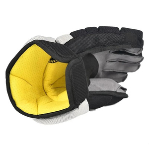 Ice hockey breathable gloves Full finger lightweight gloves <b>Hook</b> loop closure design Non-slip orange black gloves - Product Image 4