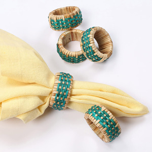 Luxury rattan napkin rings <b>kitchen</b> & dining accessories <b>high</b> quality serviette ring to decorate dinner <b>tables</b> - Product Image 1