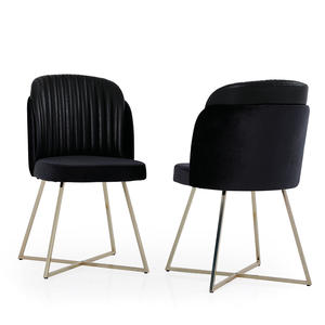 Sillas de Metal negro de lujo para Hotel, muebles para el hogar, restaurante, Bar, Villa, proyectos de muebles hechos en Turquía, OEM - Product Image 5