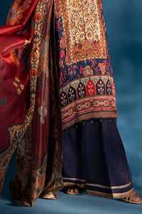 Lehenga Choli Pakistaní de Gasa Bordada con Adornos Elaborados para Mujer, para Fiestas y Eventos - Product Image 3