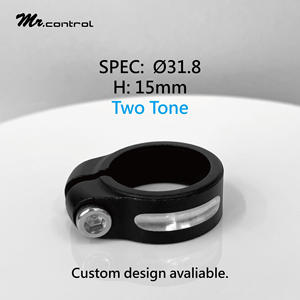 OEM Customized Two Tone (Black Silver) AL6061 CNC-Made 28.6mm/31.8mm/34.9mm/38.1mm/38.6mm <b>Seat</b> <b>Post</b> Clamp for <b>Bicycle</b>-Mr. - Product Image 3