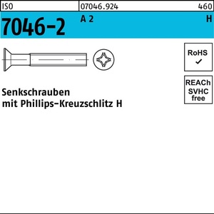 สกรูหัวจม ISO 7046-2 PH M6x20-H A2 แพ็ค 200 ชิ้น - Product Image 1