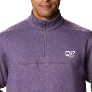 Sweatshirts à logo imprimé personnalisé pour hommes Fabrication pakistanaise Vente en gros de basique Sweatshirts à demi-fermeture éclair en coton mélangé pour hommes - Product Image 5