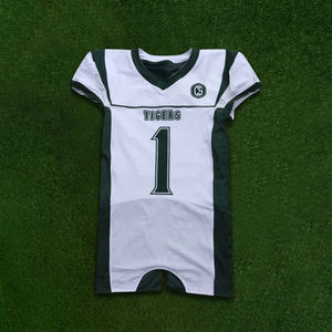 Camiseta de fútbol americano de poliéster transpirable aparejo sarga bordado técnica de sublimación corta líder de Pakistán - Product Image 4