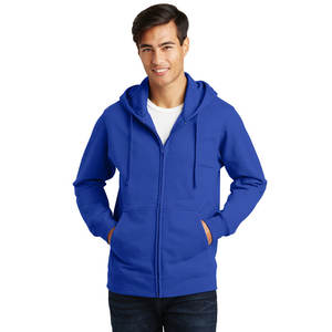 Sweat à capuche pour homme à fermeture éclair, manches longues, en molleton 100% coton, respirant, écologique, pour le sport de plein air et le jogging - Product Image 4