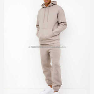 Nuevo Conjunto Deportivo de Moda para Hombre, Color Sólido, Tejido Grueso, Sudadera con Capucha, 100% Algodón - Product Image 2