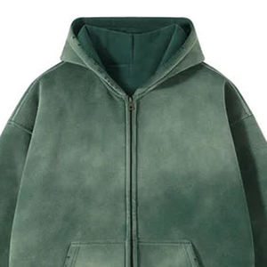 Sweat-shirts pour hommes en coton 100% à lavage acide lourd, vente chaude, hiver, logo personnalisé, imperméable, écologique, respirant, nouveau design tendance - Product Image 2