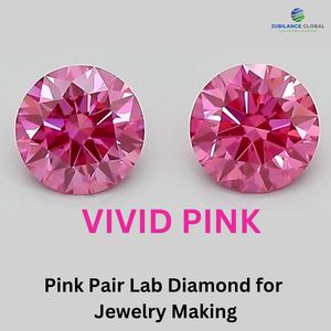 เพชรทรงกลมสำหรับปลูกในห้องปฏิบัติการสีชมพูสดใสแฟนซี1.9 CT พลอยเจียระไนเพชรคุณภาพสูงสำหรับการทำเครื่องประดับเพชรโตและ VS1 D - Product Image 6