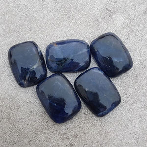 AAA + Qualité Naturel Sodalite Quartz Pierres Précieuses Lâche Noir Carré Coussin Rectangle Cabochon Dos Plat Toutes Tailles-Vente en Gros - Product Image 3