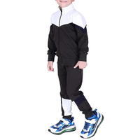Chándal para niños hecho a medida con servicio OEM, ropa deportiva a la venta, chándal liso ajustado para niños en diferentes colores