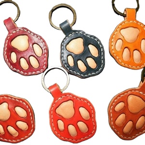 พวงกุญแจหนังวัวแท้พร้อมสตั๊ด,พวงกุญแจสุนัขอุ้งเท้าพวงกุญแจโดย Rodeo International โลโก้ OEM ตามสั่ง - Product Image 2