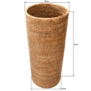 Nouveaux produits Panier parapluie en rotin naturel tissé à la main Conceptions OEM Personnaliser le logo et la couleur directement de l'usine du Vietnam - Product Image 5