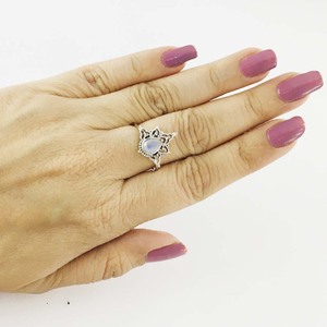Bagues tendance en argent sterling 925 pour femmes, style statement, luxe et mode, avec pierres en forme de poire et diamants taillés en pierre de lune, pour mariages et soirées - Product Image 3