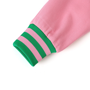 Chaqueta Bomber Universitaria de Lana A&T, Ropa Urbana Premium, Bordado Personalizado, Forro de Satén, Bolsillos con Cremallera, Primavera - Product Image 3