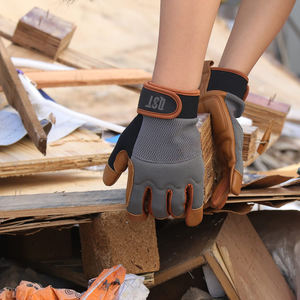 Gants de mécanicien en cuir pour hommes et femmes Gants de travail utilitaires flexibles et respirants pour écran tactile pour équipement de défense personnelle - Product Image 6