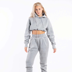 Autumn Men's Casual Sports Hooded Pullover Tracksuits High Street Loose Sweatpants with Front Logo Plain Hooded Sweatshirt - Product Image 4