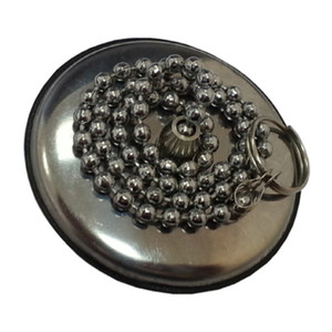 Tappo per Sanitari con Placca in Acciaio Inox Diametro 52 - Product Image 1