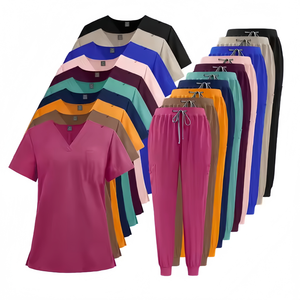 Uniformes Médicos Unisex para Enfermeras, Traje de Trabajo Elástico para Hospitales, Varios Diseños, Poliéster/Algodón, Detección de Agujas, Servicio OEM - Product Image 6