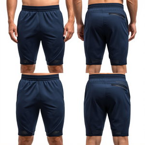 Pantalones Cortos Deportivos para Hombre, Color Azul Marino, Ecológicos, Ligeros, Transpirables, Ideales para Entrenamiento, Premium, Más Vendidos - Product Image 3