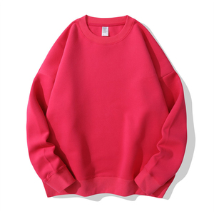 Nouveauté personnalisé 390gsm 80% coton 20% polyester col rond goutte épaule blanc hommes grande taille surdimensionné sweat-shirt en gros équipage - Product Image 1