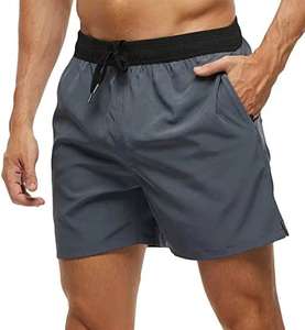 Short de plage en polyester extensible dans 4 directions à taille élastique pour homme Maillot de bain anti-rides pour l'entraînement Maillot de bain pour homme - Product Image 1