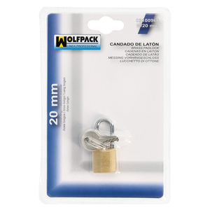 Lucchetto in Ottone ad Arco Lungo 20 mm Blister da 1 pezzo Heavy Duty - Product Image 2