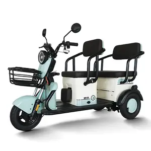 Skuter listrik 500W, sepeda roda tiga penumpang sepeda roda tiga untuk dewasa triciclo electrico