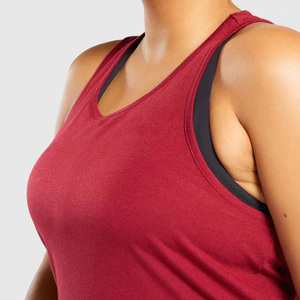 Custom Logo Ladies Fitness Yoga Workout Sleeveless Tank Tops Breathable Soft 100% Cotton Solid Color Jersey <b>Material</b> Casual - Product Image 1