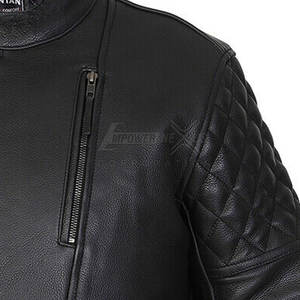 Chaqueta de moto de cuero genuino al mejor precio para hombre, venta en línea teñida lisa, chaqueta de moto para hombre hecha en Pakistán - Product Image 5