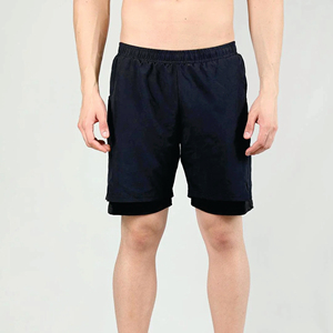 Men's High Waist 100% Polyester Summer Outdoor Running Shorts Casual Fitness Sports Leisure Double-<b>Layer</b> Sublimated Fashion - Product Image 1