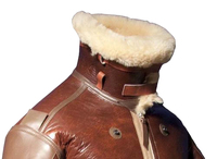 Veste en cuir d'aviateur pour homme B3 en peau de mouton véritable, style USAAF, décontractée, vintage, en cuir véritable, doublure en sherpa pour l'hiver