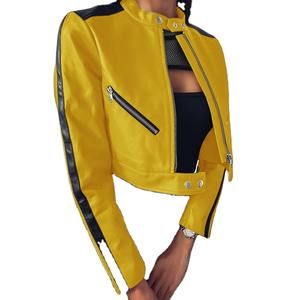 Chaquetas de Cuero Sintético para Mujer, Color Negro, Estilo Motociclista, Tallas XS-7XL, Nuevas Chaquetas de Otoño para Mujer - Product Image 1