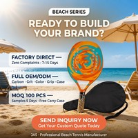 Pala de Tenis Playa JAS de Fibra de Vidrio Diamante 3K 12K 18K con Carbono y Grano de Arena, Tejido Visible, Personalizada, OEM de Fábrica